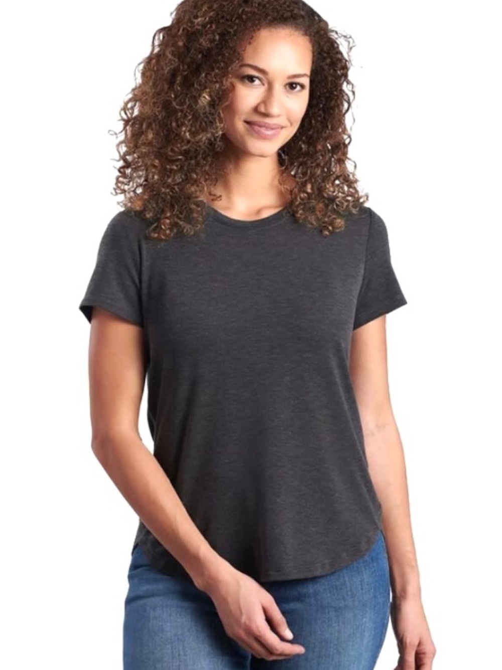 Kuhl Konstance Short-Sleeve Tee Dark Gray Charcoal Crew Neck Top Women's XL